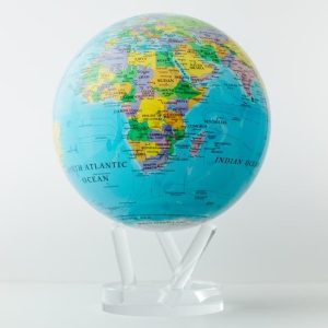Mova Globes 8.5" Blaue Ozeane Mit Politischer Karte